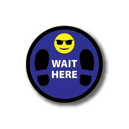 Ergomat 20in CIRCLE SIGNS Wait Here DSV-SIGN 400 #0781 -UEN